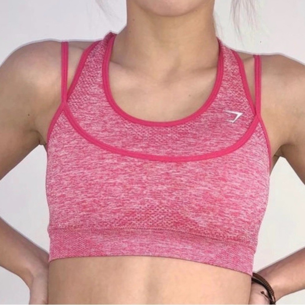 Gymshark Heathered Pink Sports Bra